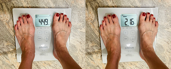 ライザップウーマン18日目 体重