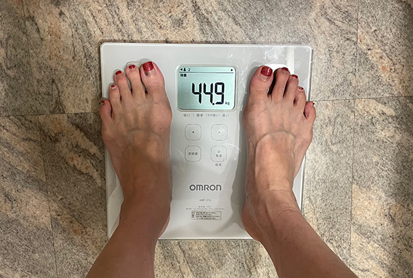 ライザップウーマン9日目 体重