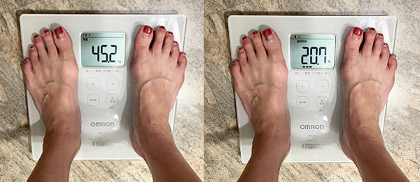 ライザップウーマン12日目 体重