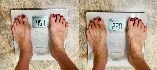 ライザップウーマン14日目 体重