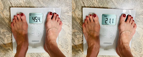 ライザップウーマン17日目 体重