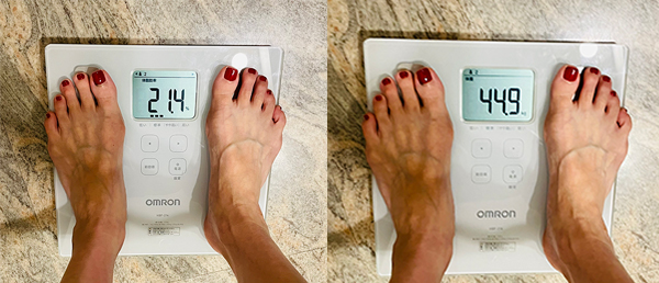 ライザップウーマン19日目 体重