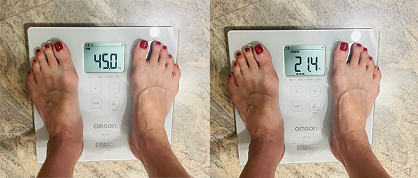 ライザップウーマン20日目 体重