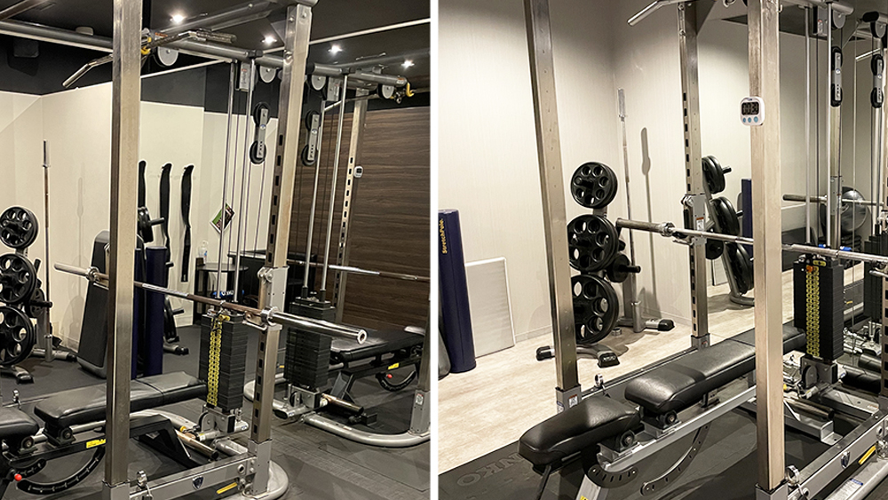 ライザップとライザップウーマンのトレーニングルームの比較画像
