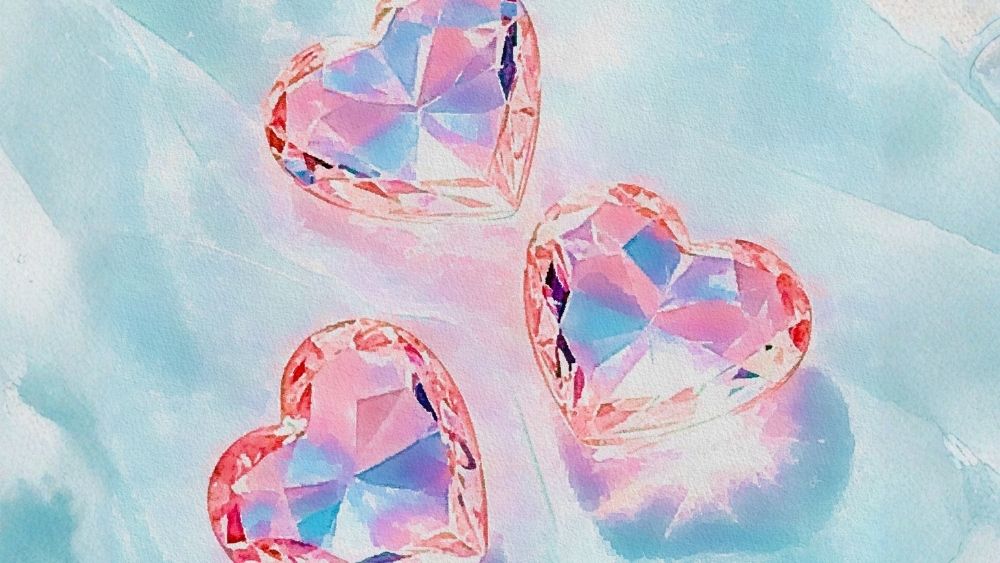 3つのピンクのハートでライザップーマンで得た３つの宝物をイメージ